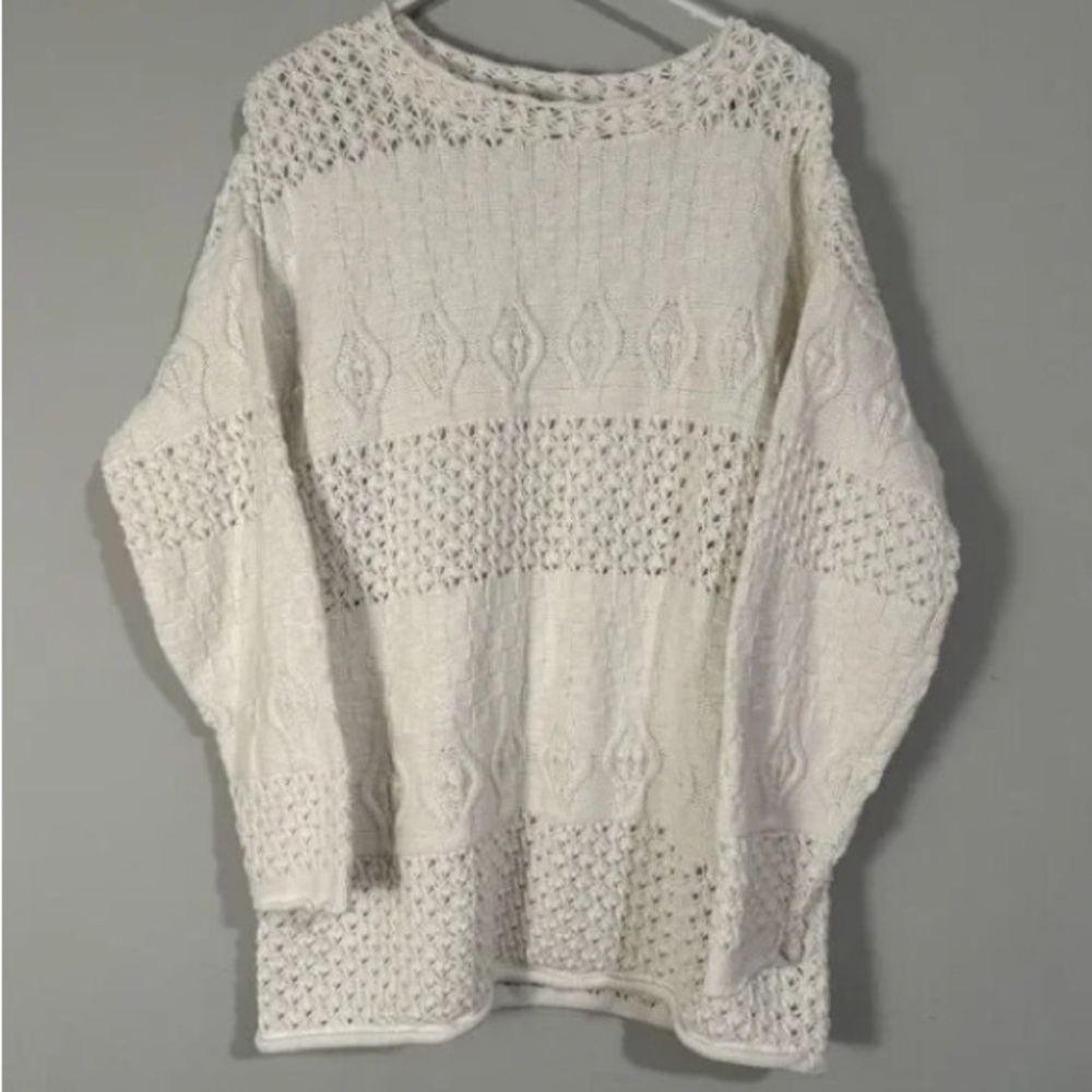Elegant Cream Knit Sweater